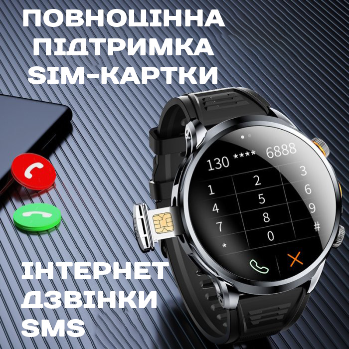 Смарт-годинник UWatch Smart Technology з SIM-карткою, GPS, Wi-Fi, камерою та Android — фото 4