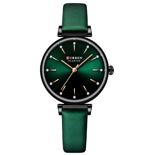 Жіночий годинник Curren Grass 2404 з темно-зеленим циферблатом — фото 2