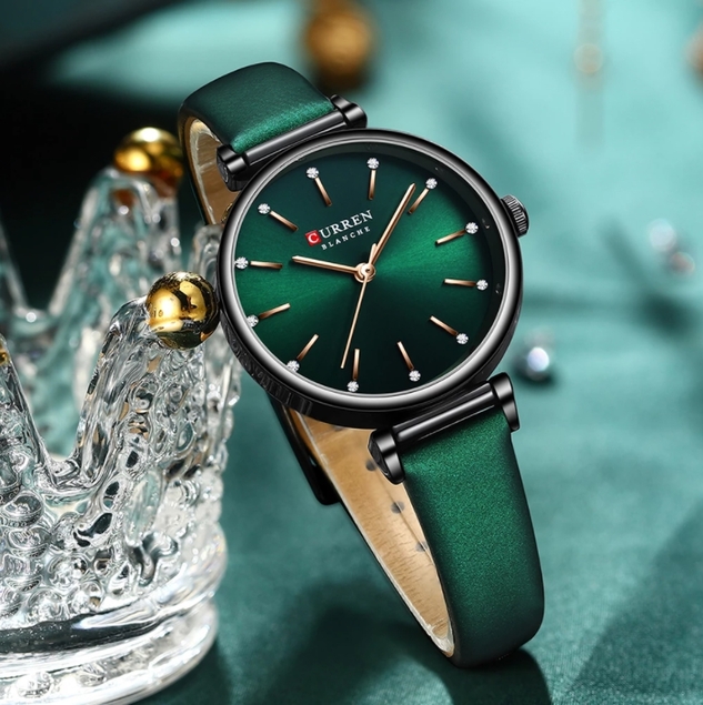 Жіночий годинник Curren Grass 2404 з темно-зеленим циферблатом — фото 7