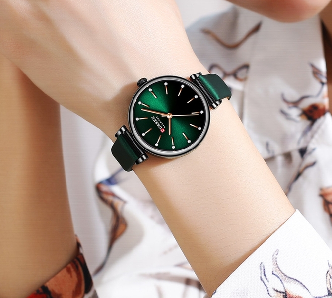 Жіночий годинник Curren Grass 2404 з темно-зеленим циферблатом — фото 9