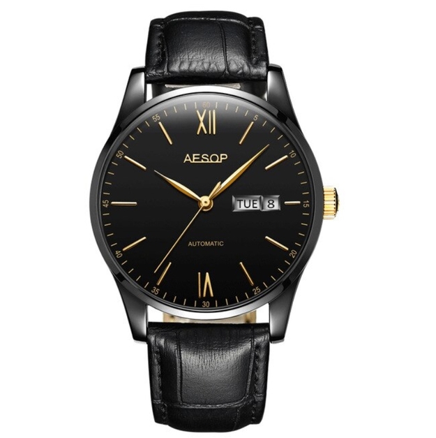 Чоловічий механічний годинник Aesop Black Edition 8904 з автопідзаводом, 40 мм — фото 4