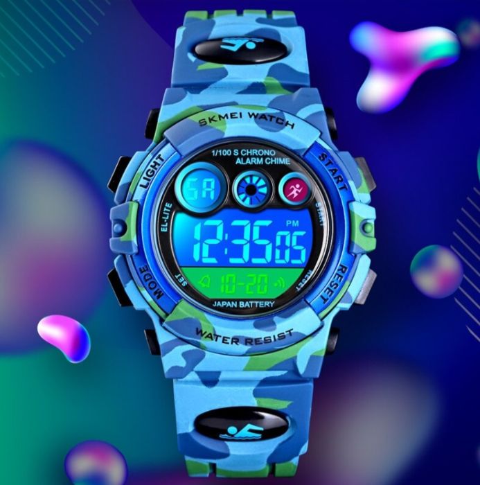 Чоловічий годинник Skmei Kids 1249 з цифровим циферблатом, 5 ATM — фото 7