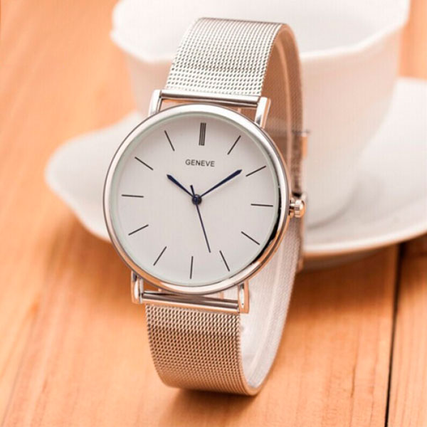 Жіночий годинник Geneva Steel Silver зі сріблястим браслетом, 38 мм — фото 2
