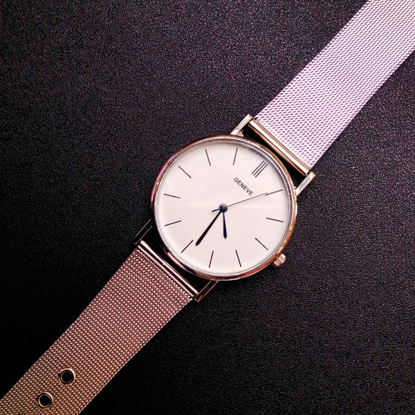 Жіночий годинник Geneva Steel Silver зі сріблястим браслетом, 38 мм — фото 4