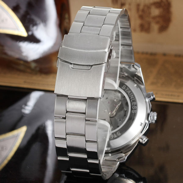 Чоловічий механічний годинник Winner Titanium 1038 зі сталевим ремінцем — фото 8