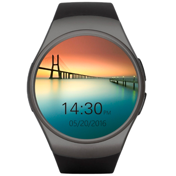 Смартгодинник UWatch Smart KW18 Black із Sim-картою, пульсометром і Bluetooth 4.0 — фото 2