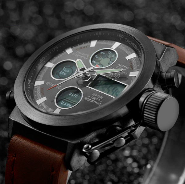 Чоловічий тактичний годинник AMST Mountain Green 2224 з 2 ремінцями — фото 6