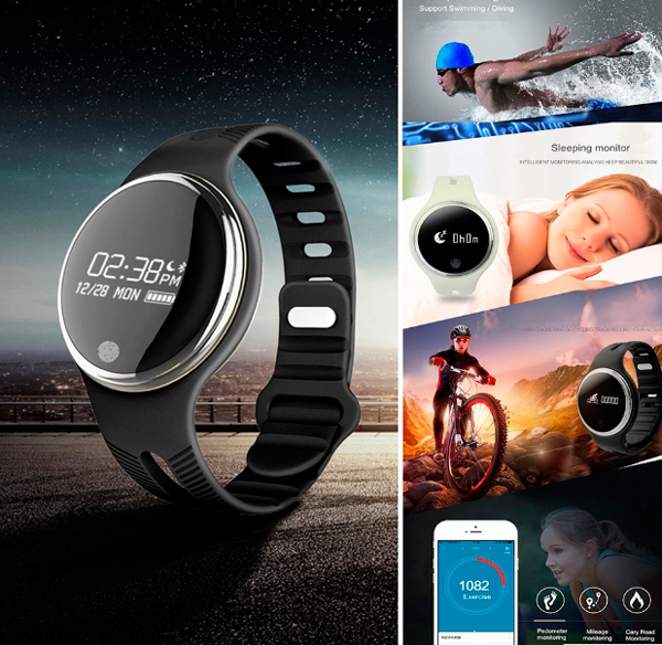 Смарт-годинник UWatch Smart E07 Swimming чорний з водостійкістю та фітнес-трекером — фото 3