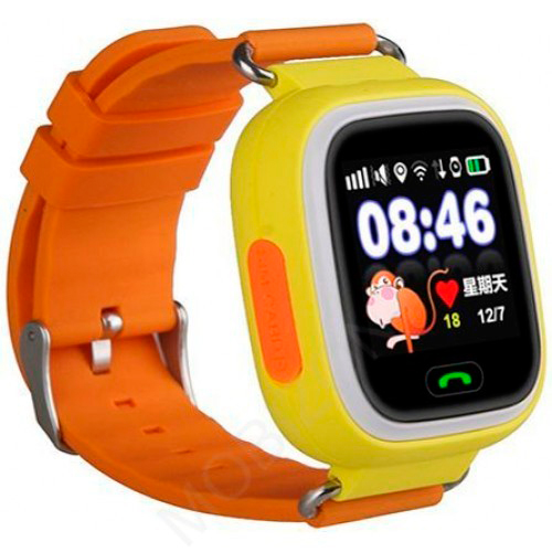 UWatch Smart Q100 Orange дитячий смарт-годинник із SOS та підтримкою SIM-карти