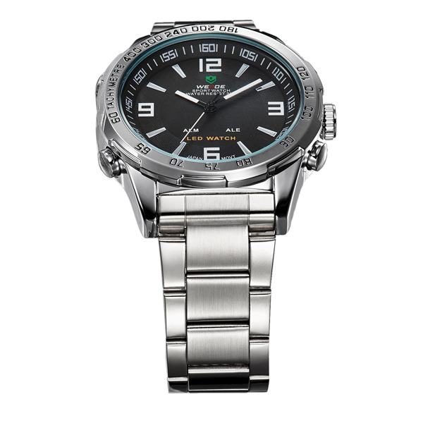 Чоловічий тактичний годинник Weide Standart Silver 1506 зі сталевим браслетом — фото 10